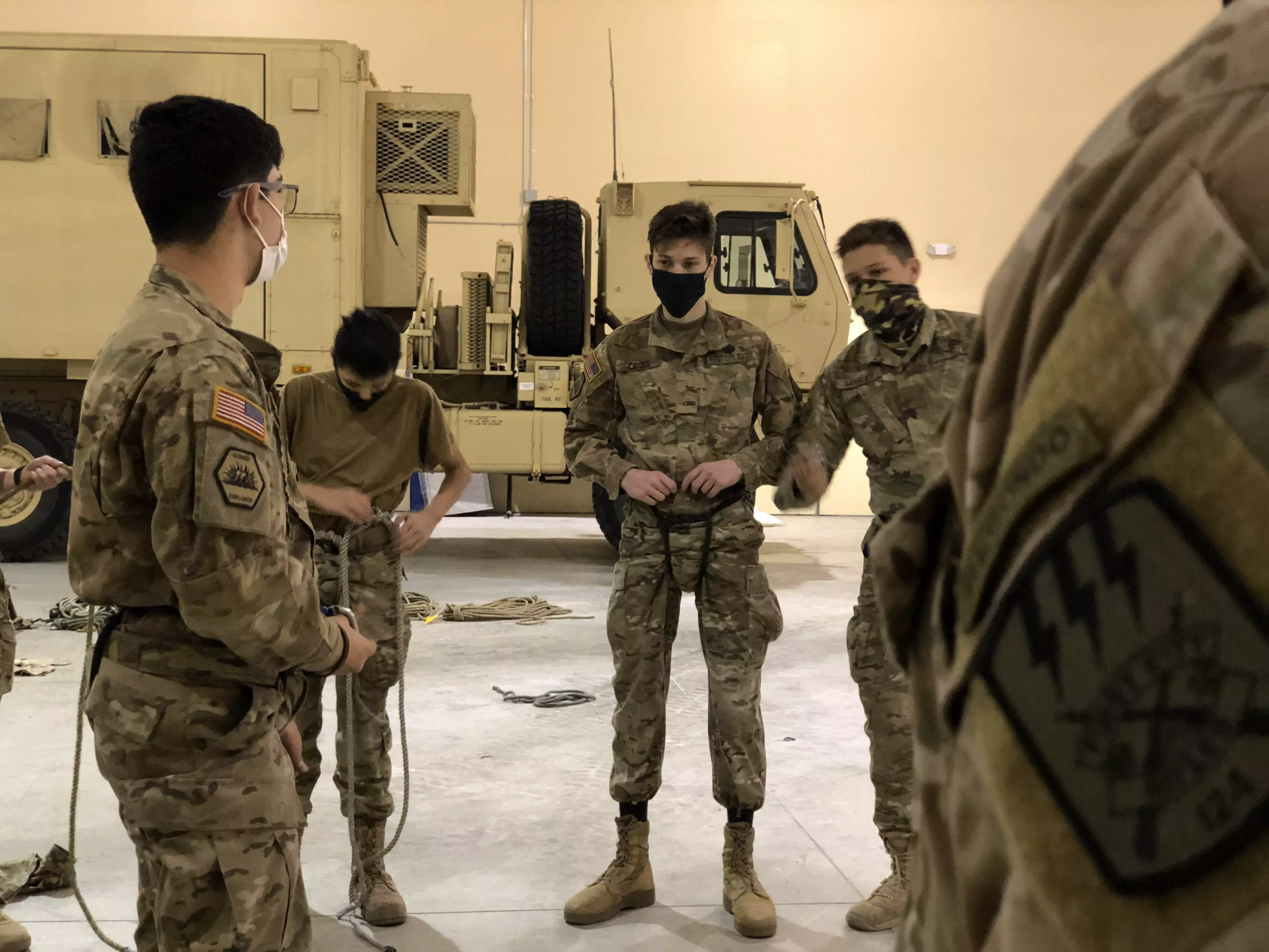 Military Explorers Rappel training